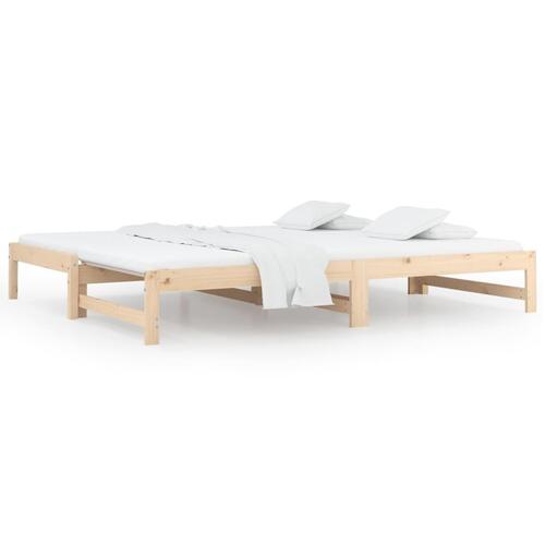 Daybed med udtræk 2x(90x190) cm massivt fyrretræ