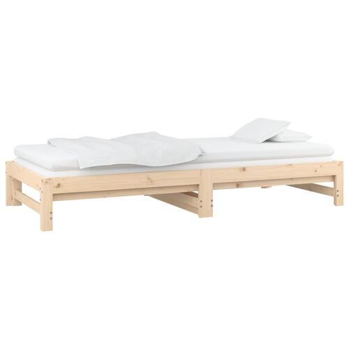 Daybed med udtræk 2x(90x190) cm massivt fyrretræ