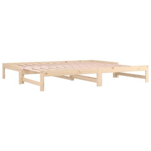 Daybed med udtræk 2x(90x190) cm massivt fyrretræ