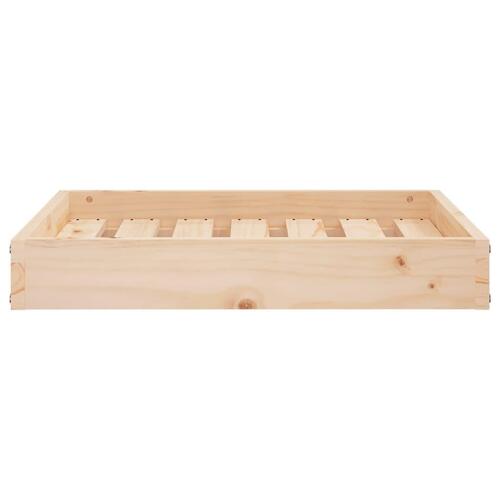 Hundeseng 61,5x49x9 cm massivt fyrretræ