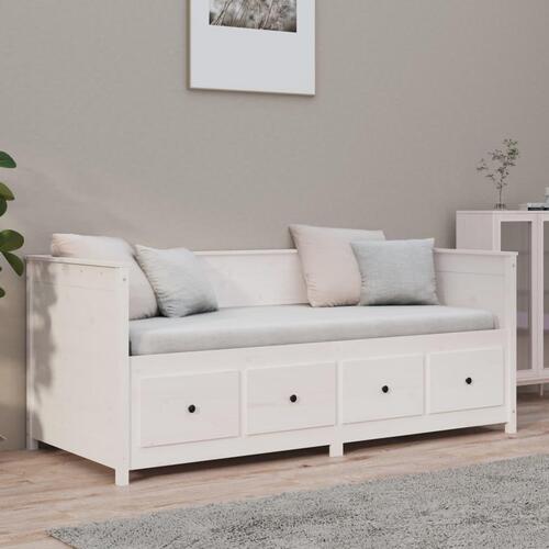 Daybed 75x190 cm massivt fyrretræ hvid