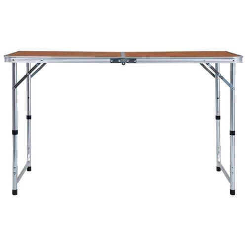 Foldbart campingbord aluminium 120 x 60 cm