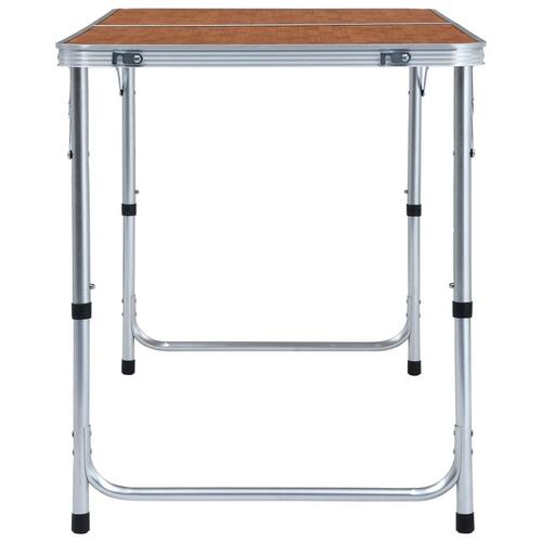 Foldbart campingbord aluminium 120 x 60 cm