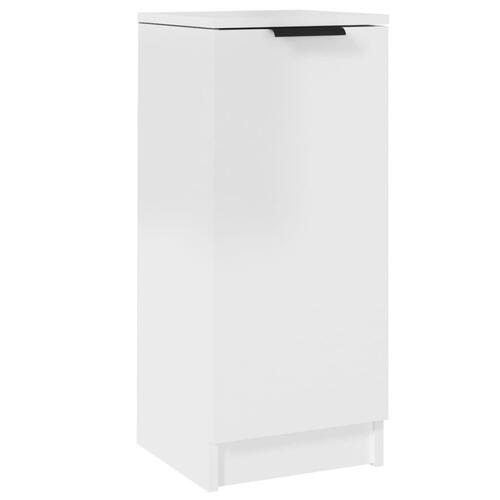 Skænk 30x30x70 cm konstrueret træ hvid højglans