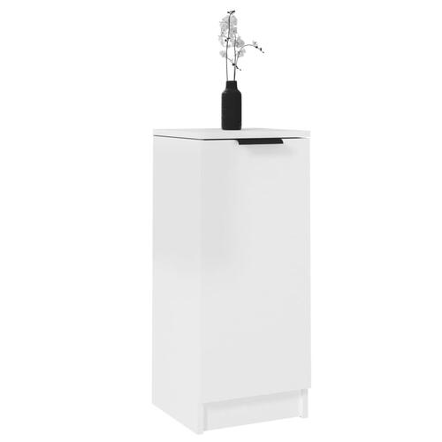 Skænk 30x30x70 cm konstrueret træ hvid højglans