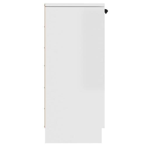 Skænk 30x30x70 cm konstrueret træ hvid højglans