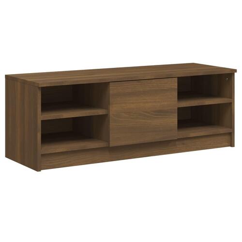 Tv-bord 102x35,5x36,5 cm konstrueret træ brun egetræsfarve