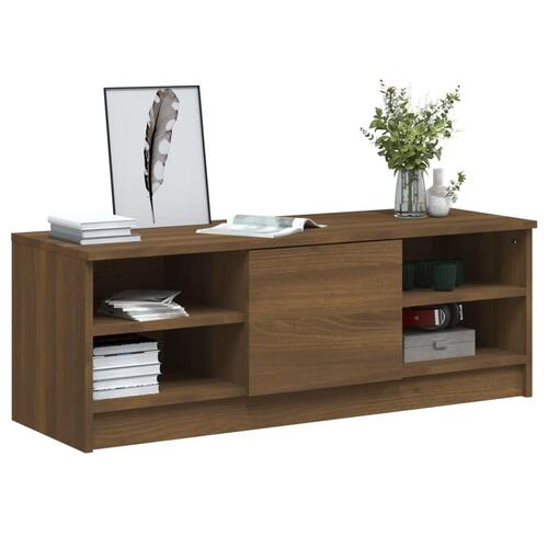 Tv-bord 102x35,5x36,5 cm konstrueret træ brun egetræsfarve