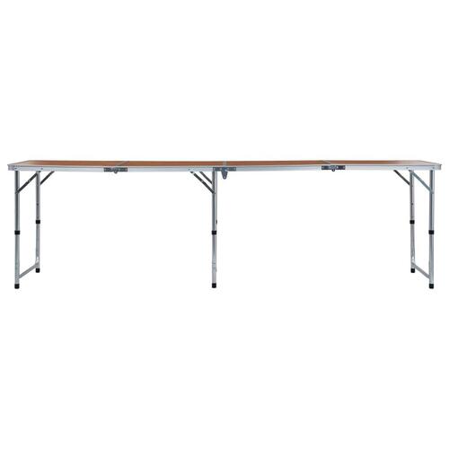 Foldbart campingbord aluminium 240 x 60 cm