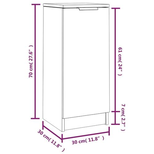 Skænk 30x30x70 cm konstrueret træ røget egetræsfarve