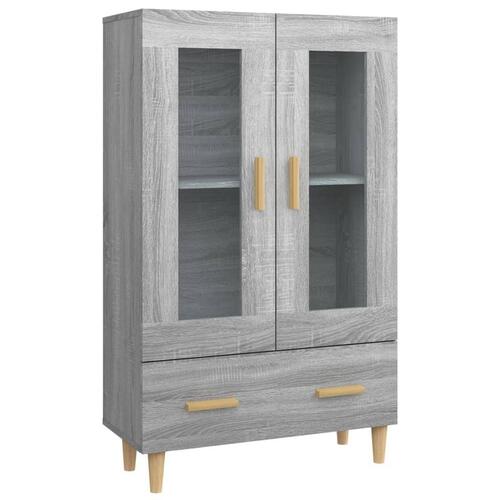 Skab 70x31x115 cm konstrueret træ grå sonoma-eg
