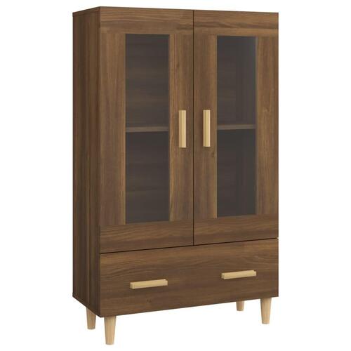 Skab 70x31x115 cm konstrueret træ brun egetræsfarve