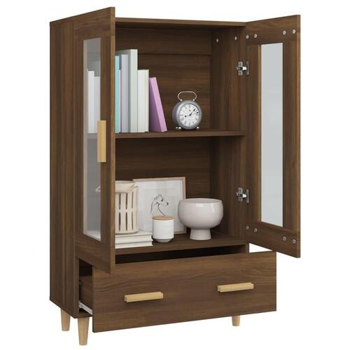 Skab 70x31x115 cm konstrueret træ brun egetræsfarve