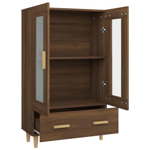 Skab 70x31x115 cm konstrueret træ brun egetræsfarve