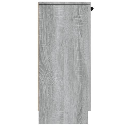 Skænk 30x30x70 cm konstrueret træ grå sonoma-eg