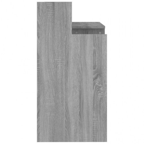 Skrivebord med LED-lys 97×45×90 cm - konstrueret træ i grå sonoma-eg