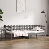 Daybed 90x190 cm massivt fyrretræ grå