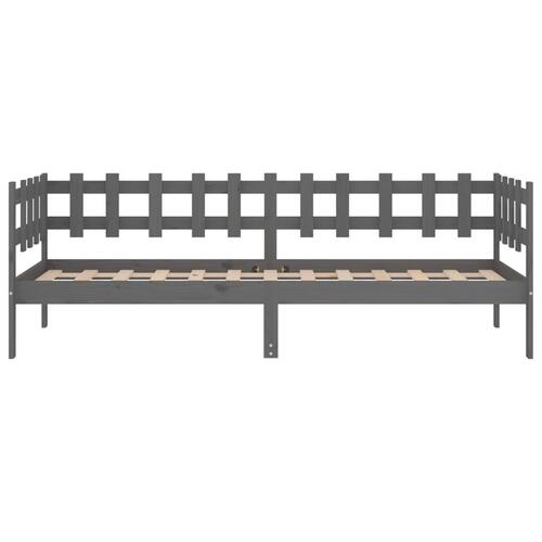 Daybed 90x190 cm massivt fyrretræ grå