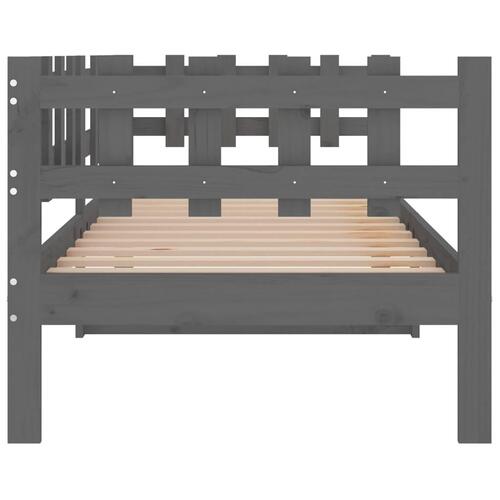 Daybed 90x190 cm massivt fyrretræ grå