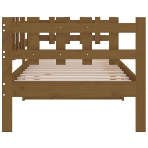 Daybed 90x190 cm massivt fyrretræ gyldenbrun