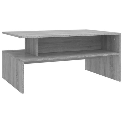 Sofabord 90x60x42,5 cm konstrueret træ grå sonoma-eg