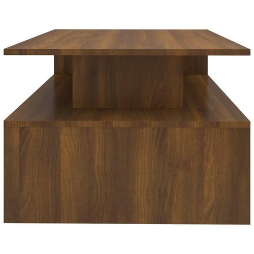 Sofabord 90x60x42,5 cm konstrueret træ brun egetræ