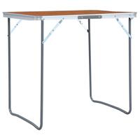 Foldbart campingbord 60x45 cm aluminium