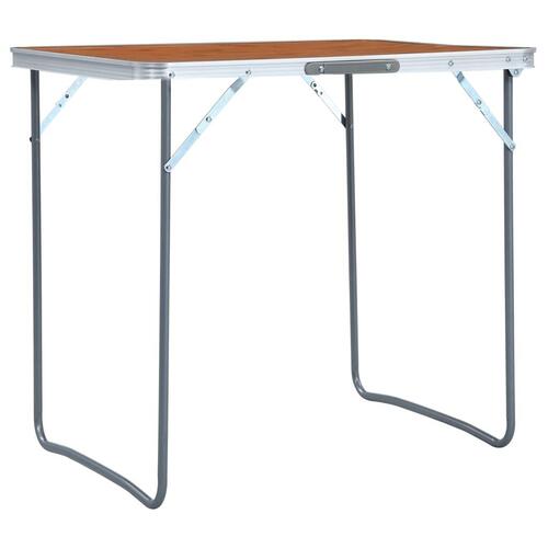 Foldbart campingbord 60x45 cm aluminium