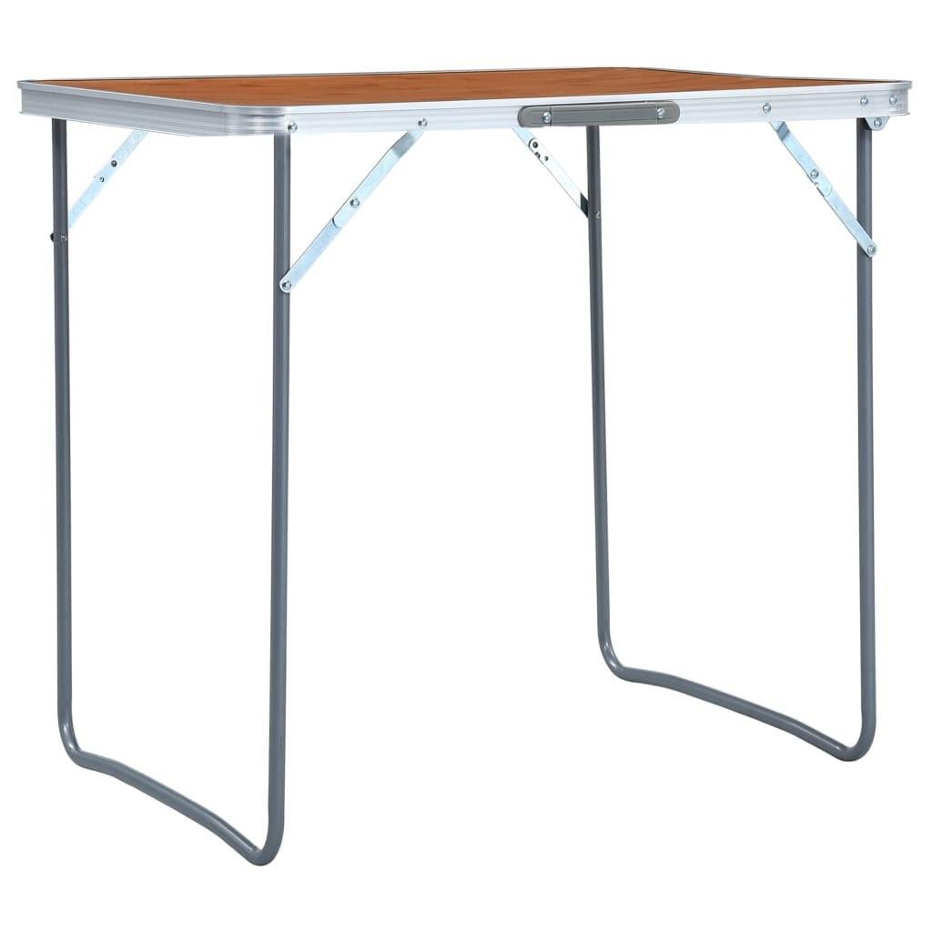 Foldbart campingbord 60x45 cm aluminium