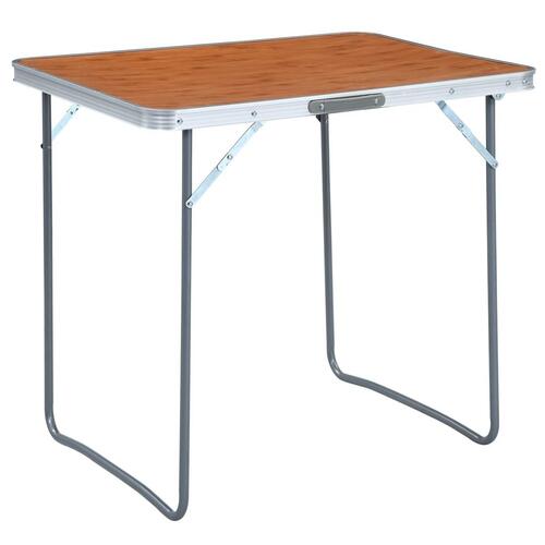 Foldbart campingbord 60x45 cm aluminium
