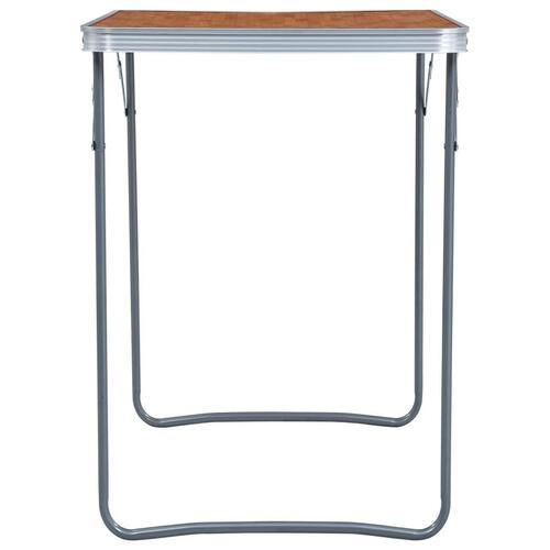 Foldbart campingbord 60x45 cm aluminium