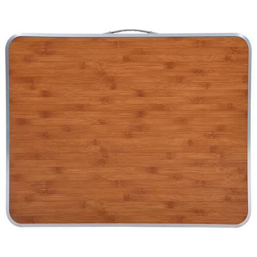 Foldbart campingbord 60x45 cm aluminium