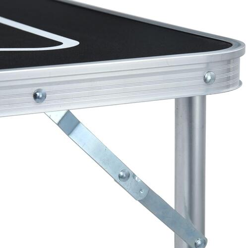 Foldbart beer pong-bord 240 cm sort