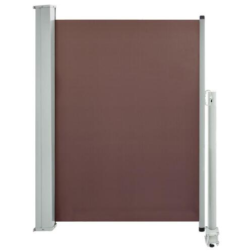 Sammenrullelig sidemarkise til terrassen 100 x 300 cm brun