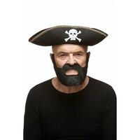Falsk skæg Sort Onesize Tilbehør til Kostume