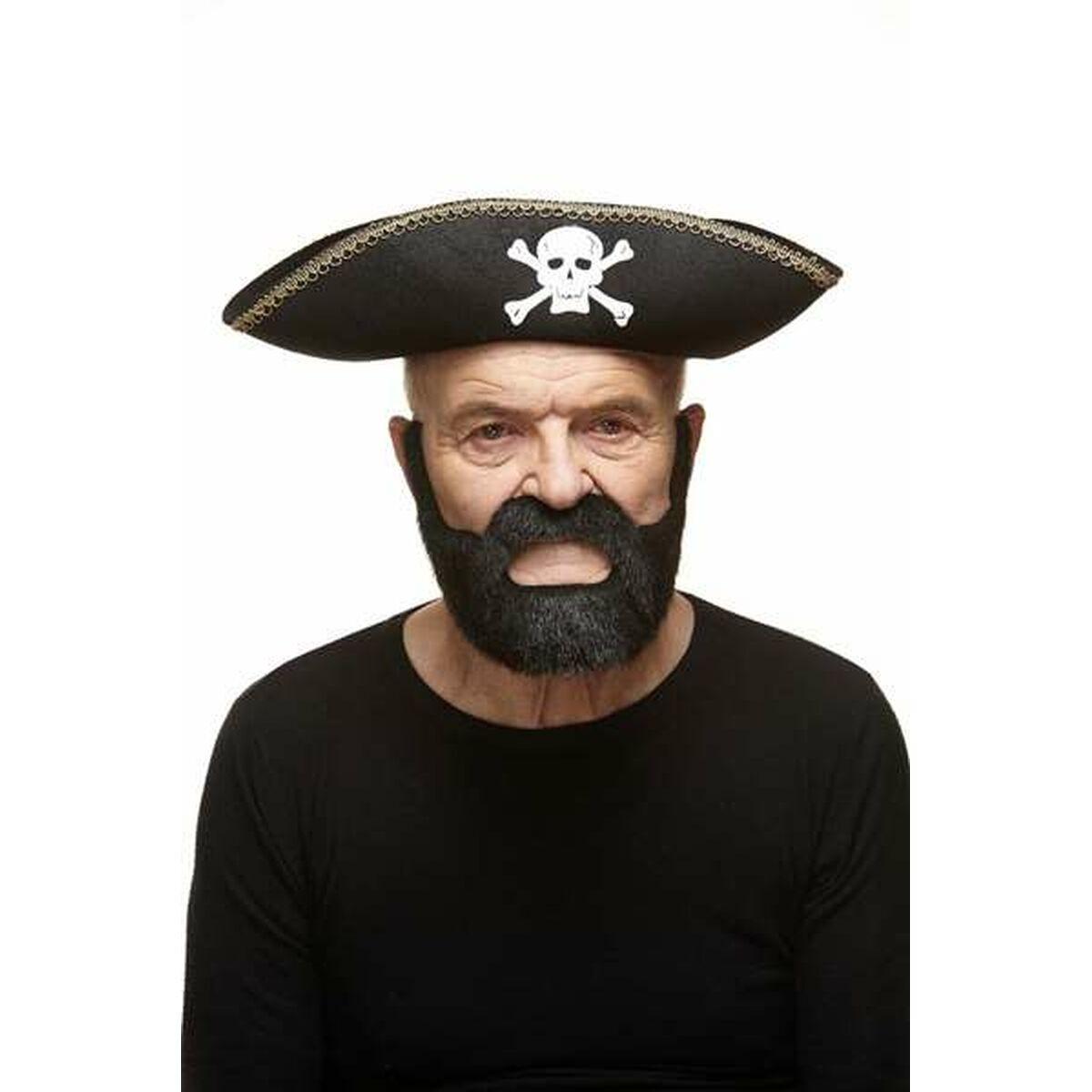 Falsk skæg Sort Onesize Tilbehør til Kostume
