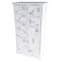 Kommode Træ Hvid Brugt (69 x 38 x 130 cm)