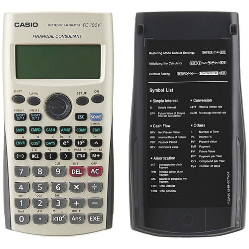 Videnskabelig Cal Casio FC-100V Sort Grå