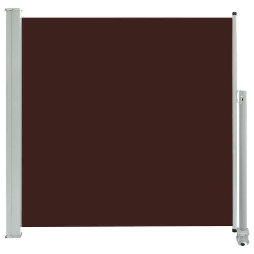 Sammenrullelig sidemarkise til terrassen 160 x 300 cm brun