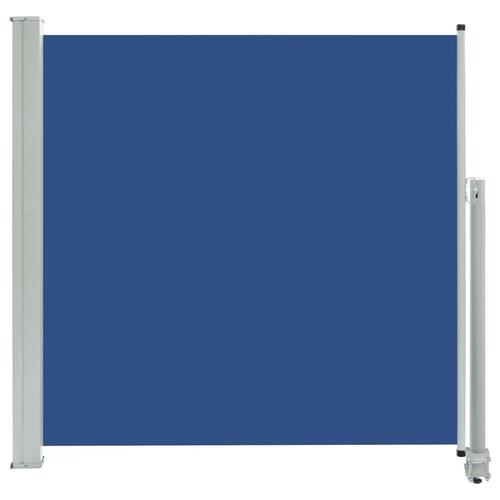 Sammenrullelig sidemarkise til terrassen 160 x 300 cm blå