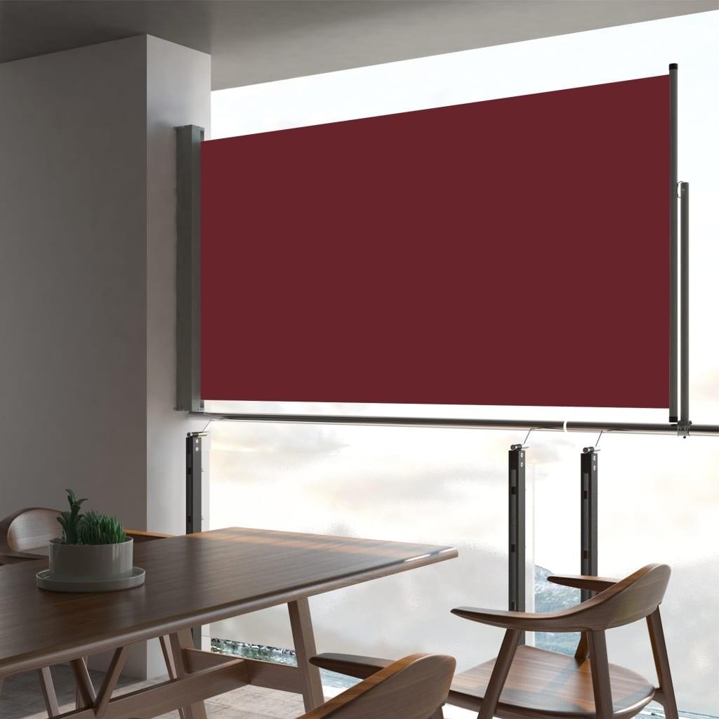 Sammenrullelig sidemarkise til terrassen 160 x 300 cm rød