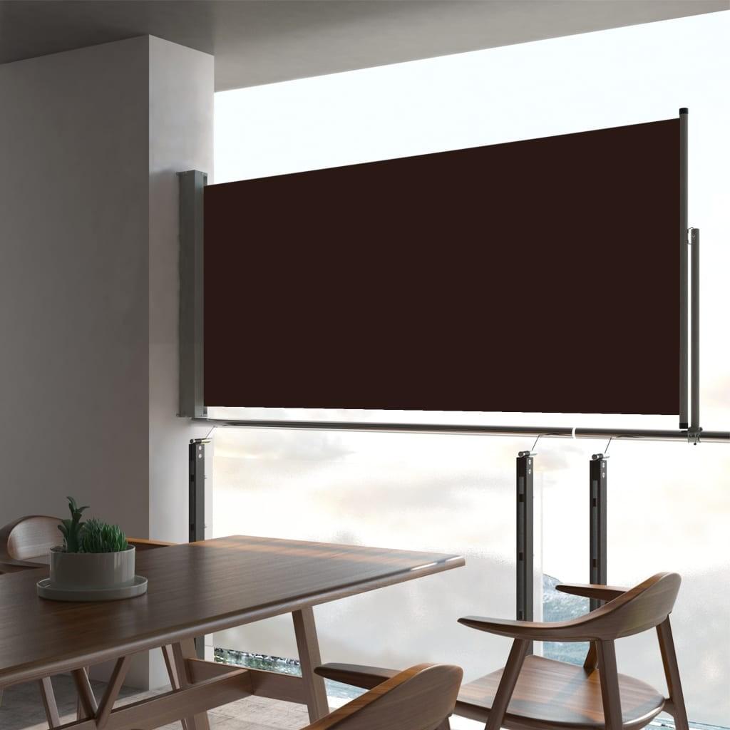 Sammenrullelig sidemarkise 60 x 300 cm brun