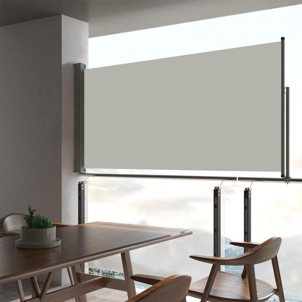 Sammenrullelig sidemarkise 80 x 300 cm cremefarvet