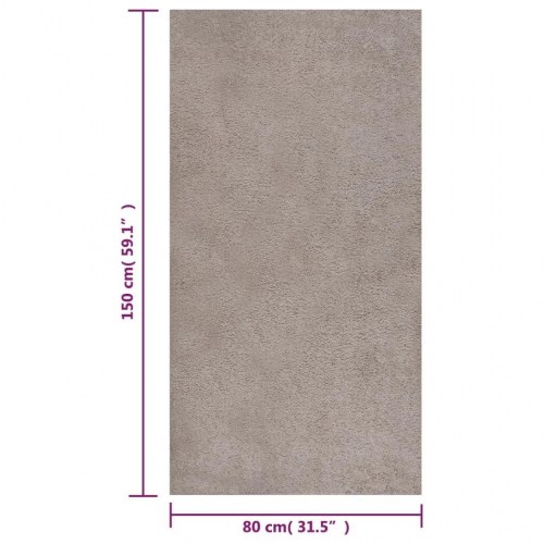 Shaggy gulvtæppe 80x150 cm høje luv beige