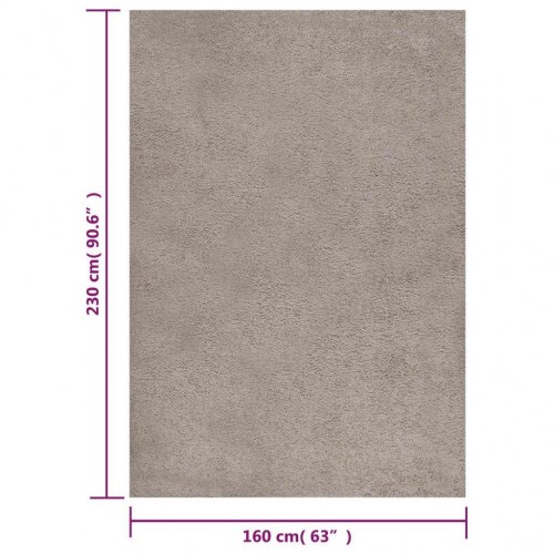 Shaggy gulvtæppe 160x230 cm høje luv beige