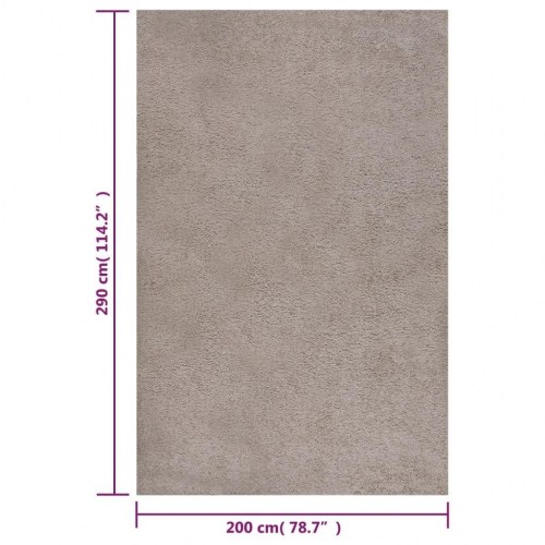 Shaggy gulvtæppe 200x290 cm høje luv beige