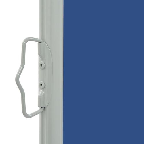 Sammenrullelig sidemarkise til terrassen 80 x 300 cm blå