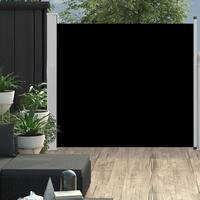 Sammenrullelig sidemarkise til terrassen 170 x 300 cm sort