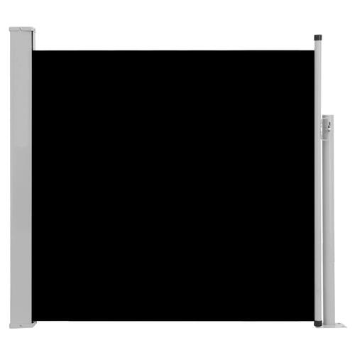 Sammenrullelig sidemarkise til terrassen 170 x 300 cm sort