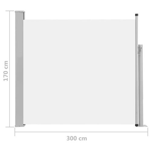 Sammenrullelig sidemarkise til terrassen 170x300 cm cremefarvet